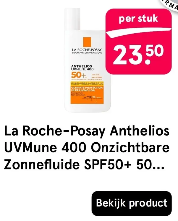 Aanbieding: Anthelios UVMune 400 Onzichtbare Zonnefluide SPF50+