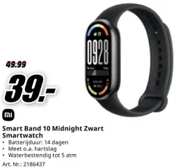 Aanbieding: Smart Band 10 Midnight Zwart Smartwatch
