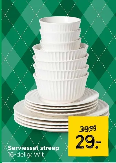 Promotie: Serviesset streep