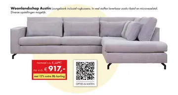 Aanbieding: Austin hoekbank ribcord