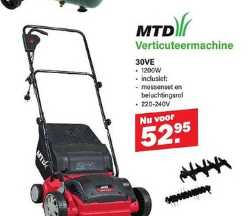 Aanbieding: MTD Verticuteermachine 30VE