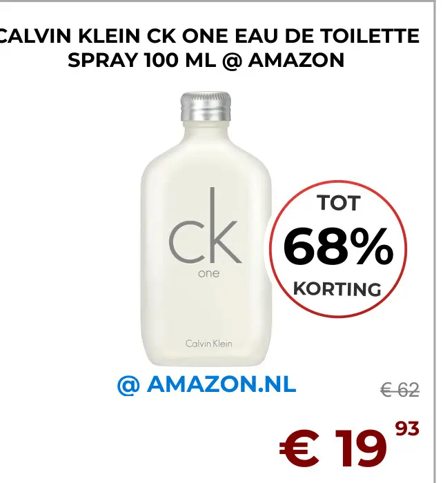 Aanbieding: Ck one eau de toilette spray