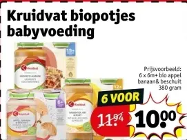 Aanbieding: Kruidvat biopotjes babyvoeding