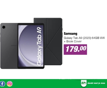 Aanbieding: Galaxy Tab A9 (2023) 64GB Wifi + Book Cover