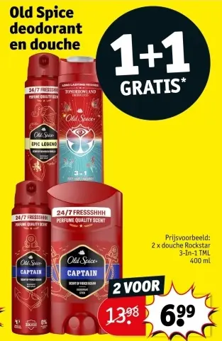 Promotie: Old Spice deodorant en douche
