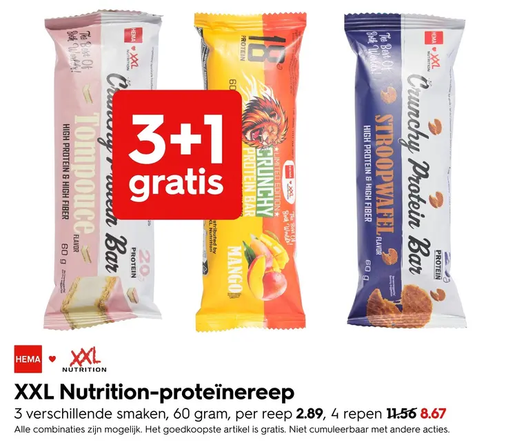 Promotie: XXL Nutrition-proteïnereep