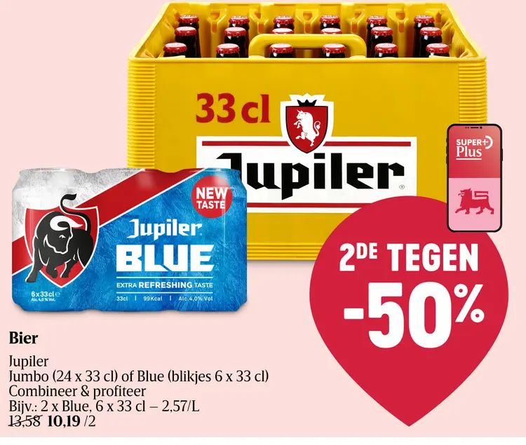 Promotie: Bier Jupiler Jumbo of Blue