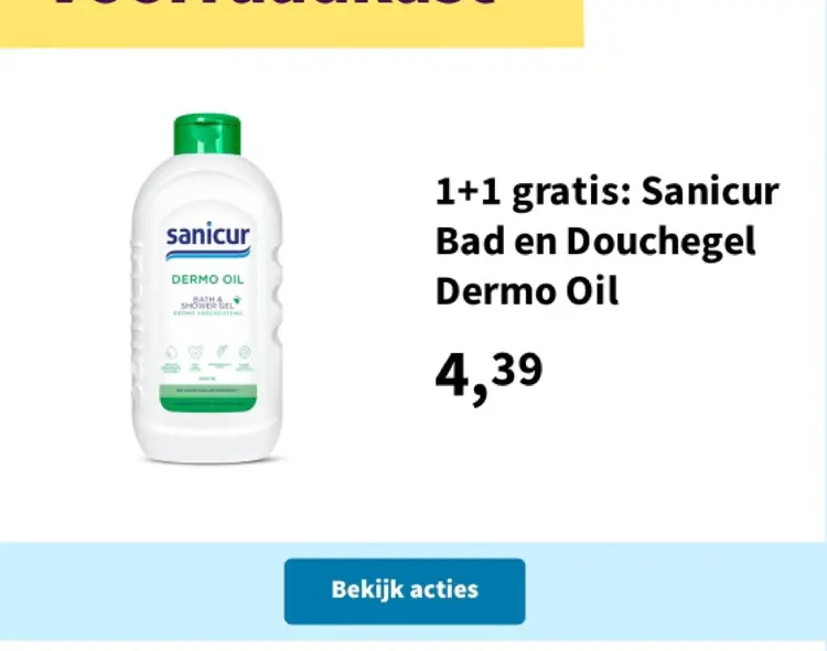 Promotie: Sanicur Bad en Douchegel Dermo Oil