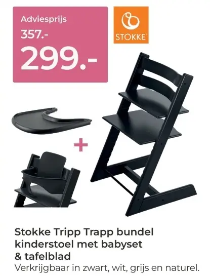 Aanbieding: Tripp Trapp bundel kinderstoel met babyset & tafelblad