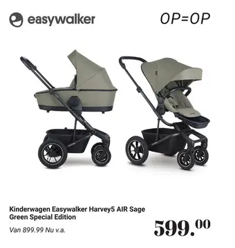 Aanbieding: Kinderwagen Easywalker Harvey5 AIR Sage Green Special Edition