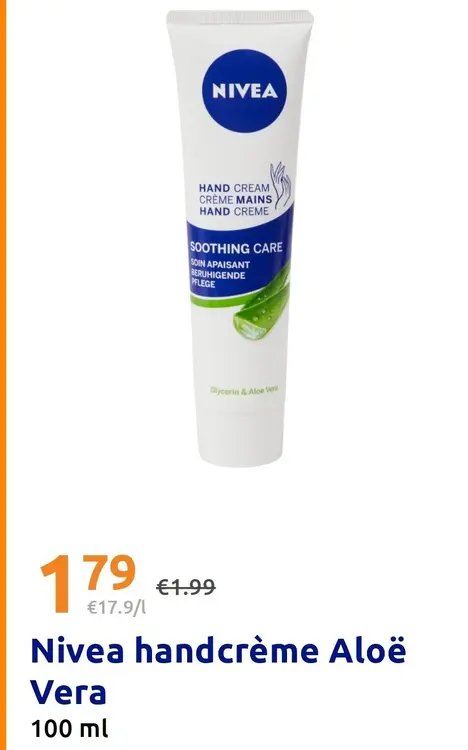 Promotie: Nivea handcrème Aloë Vera