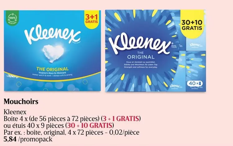 Offre: Mouchoirs