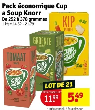 Offre: Pack économique Cup a Soup Knorr