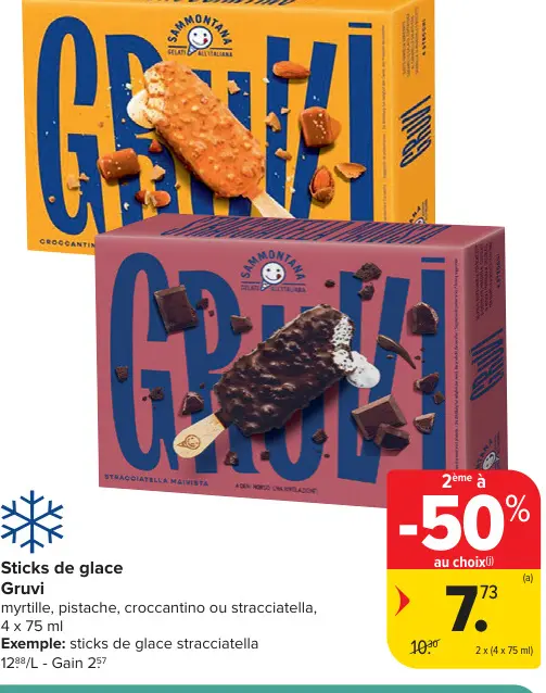 Offre: Sticks de glace Gruvi