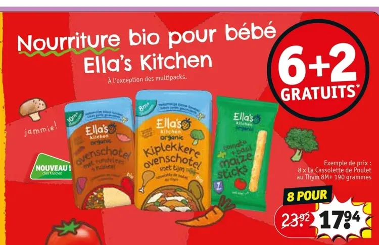 Offre: Nourriture bio pour bébé