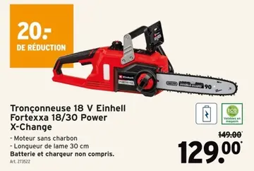 Offre: Tronçonneuse 18 V Fortexxa 18/30 Power X-Change