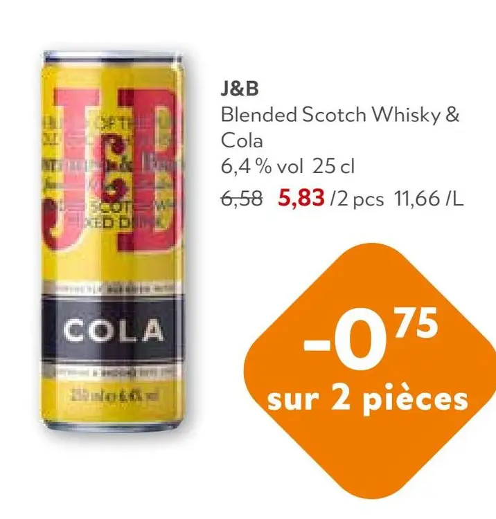 Offre: Blended Scotch Whisky & Cola