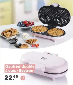 Offre: Gaufrier double à cœur