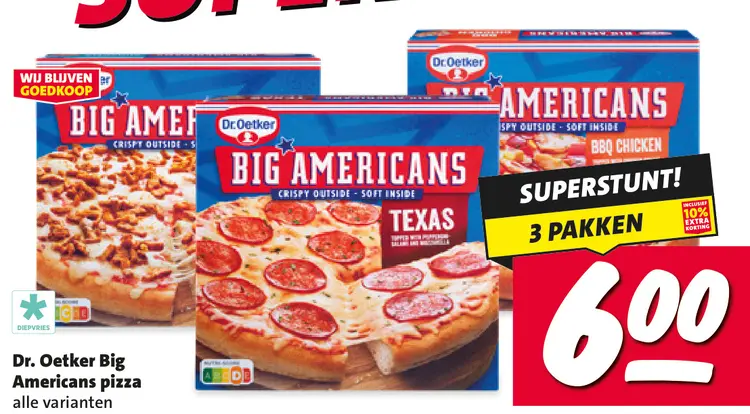 Aanbieding: Big Americans pizza