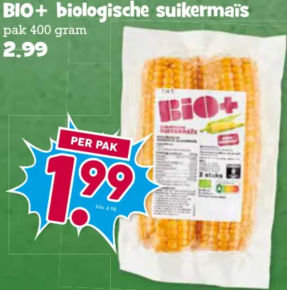 Aanbieding: Biologische suikermaïs