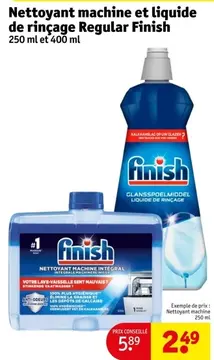 Offre: Nettayant machine et liquide de rinçage Regular Finish