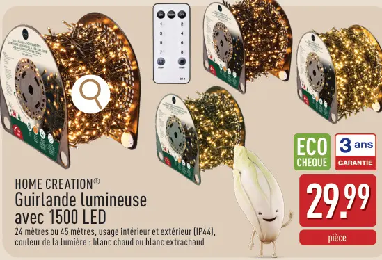 Offre: Guirlande lumineuse avec 1500 LED