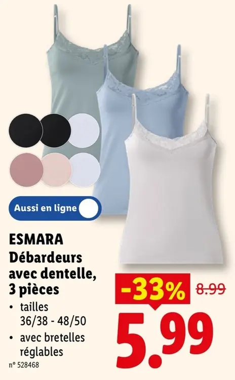 Offre: Débardeurs avec dentelle