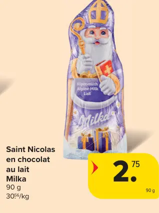 Offre: Saint Nicolas en chocolat au lait