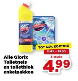 Aanbieding: Alle Glorix Toiletgels en toiletblok enkelpakken