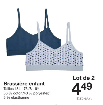 Offre: Brassière enfant