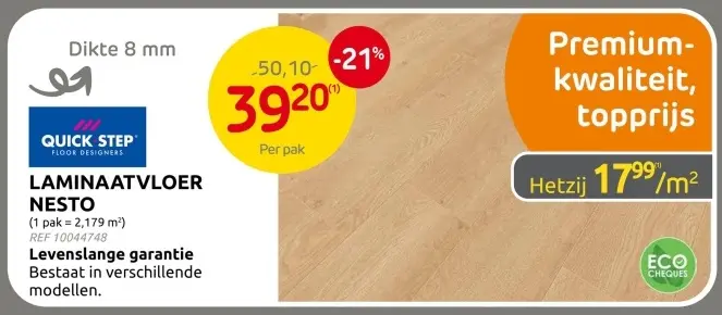 Promotie: Laminaatvloer nesto