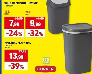 Promotie: Vuilbak Mistral Swing