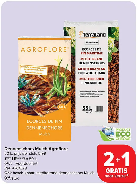 Aanbieding: Dennenschors Mulch