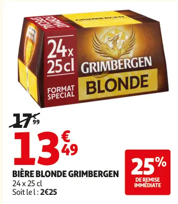 Offre: Bière blonde GRIMBERGEN