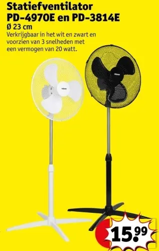 Promotie: Statiefventilator PD-4970E en PD-3814E