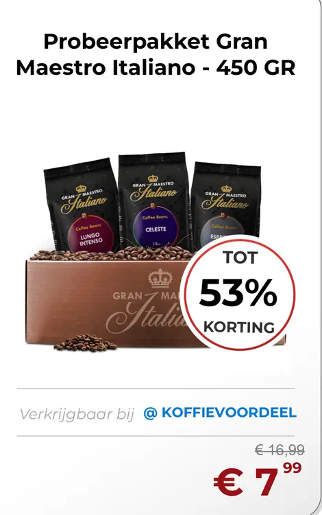 Aanbieding: Probeerpakket Gran Maestro Italiano