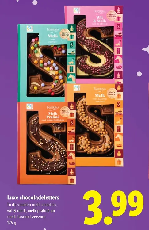Aanbieding: Luxe chocoladeletters