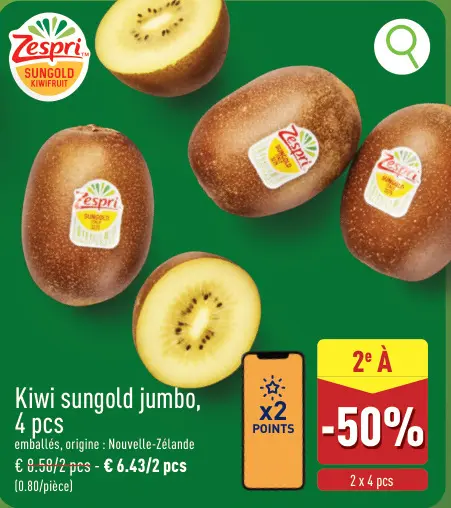 Offre: Kiwi sungold jumbo