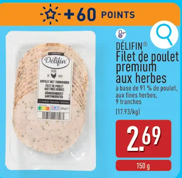 Offre: Filet de poulet premium aux herbes