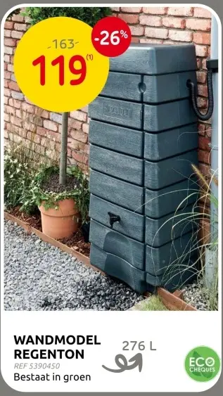 Promotie: Wandmodel regenton