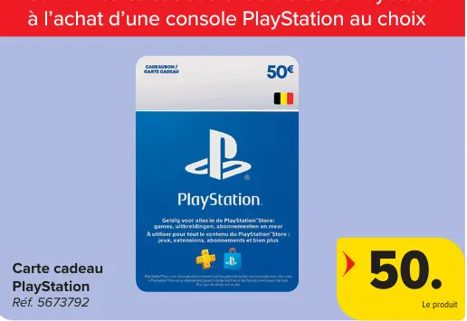 Offre: Carte cadeau PlayStation