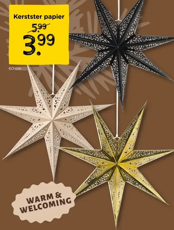 Promotie: Kerstster papier