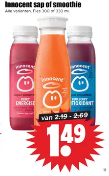 Aanbieding: Sap of Smoothie
