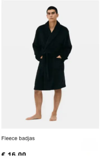 Promotie: Fleece badjas