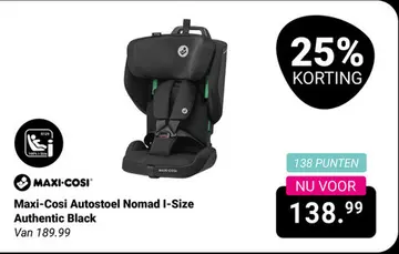 Aanbieding: Maxi-Cosi Autostoel Nomad I-Size Authentic Black