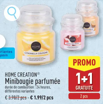 Offre: Minibougie parfumée
