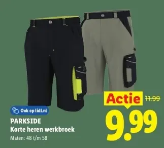 Aanbieding: Korte heren werkbroek
