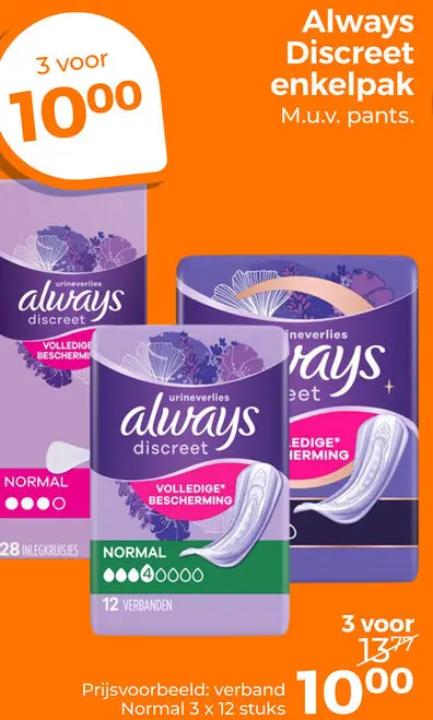 Aanbieding: Discreet enkelpak