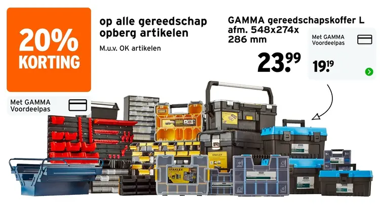 Aanbieding: Alle gereedschap opberg artikelen