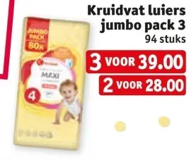 Aanbieding: Kruidvat luiers jumbo pack